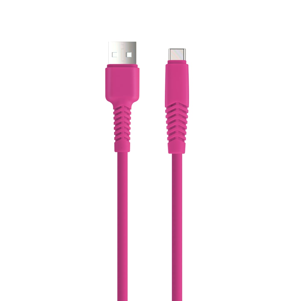 Setty USB 2.0 Cable USB-C male - USB-A Ροζ 1.5m