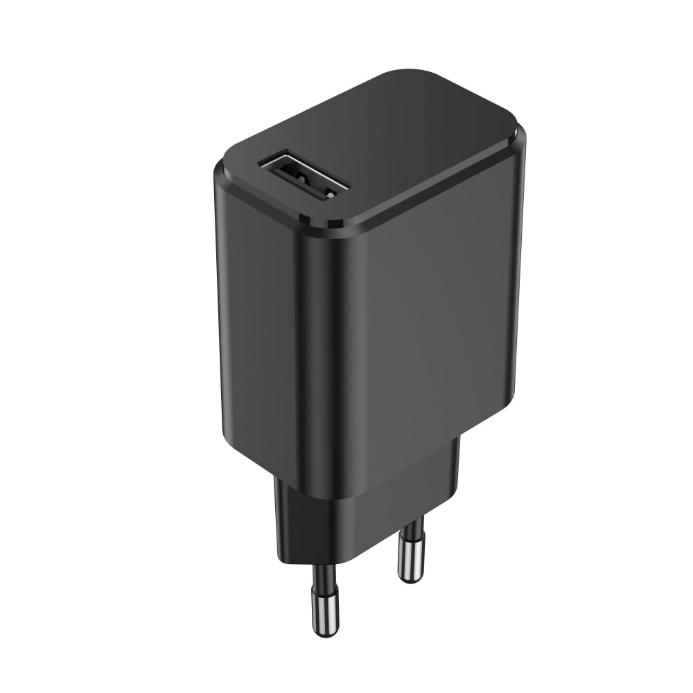 Setty Φορτιστής με Θύρα USB-A και Καλώδιο USB-C Μαύρος (GSM106087)