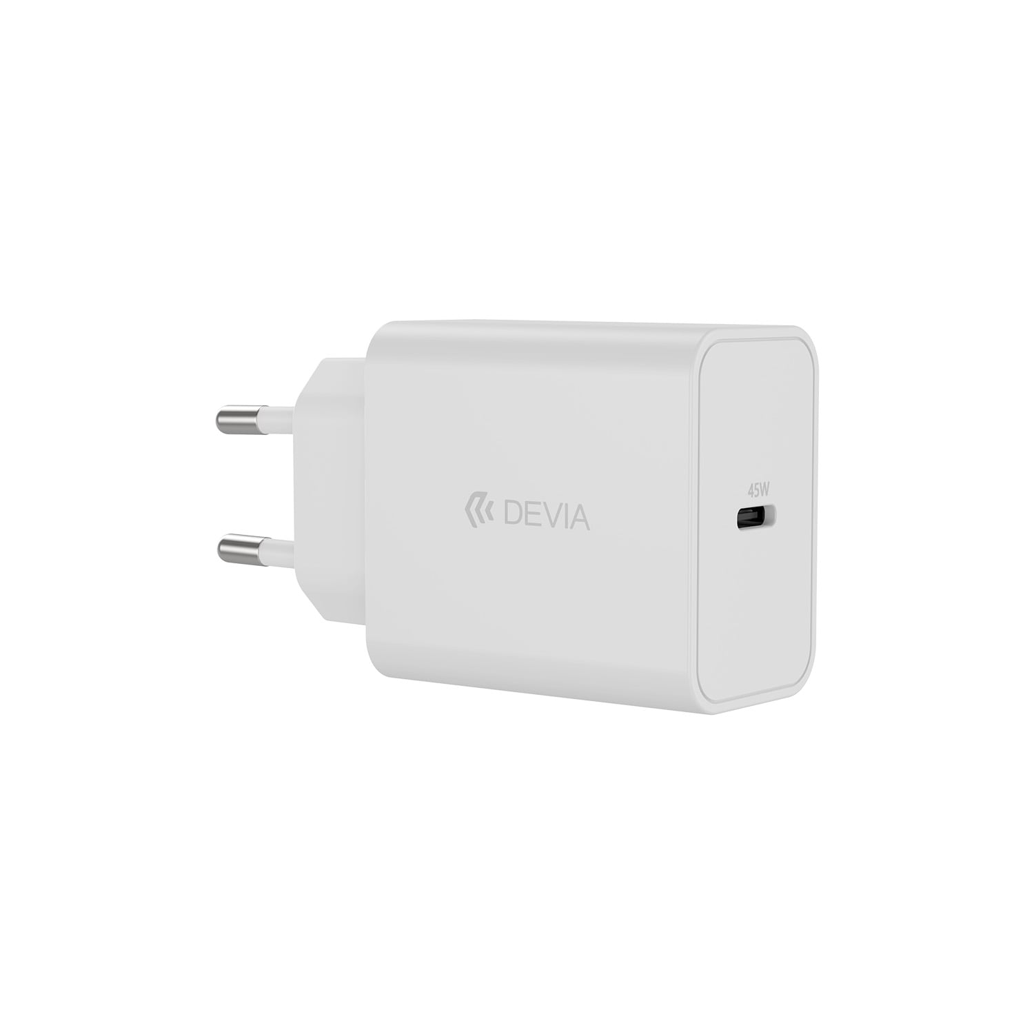 Devia Φορτιστής Χωρίς Καλώδιο με Θύρα USB-C 45W Power Delivery Λευκός (Rocket Series)