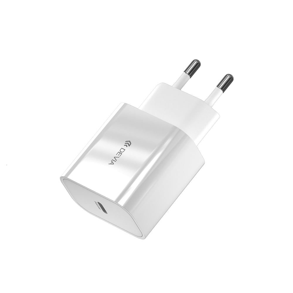 Devia Φορτιστής Χωρίς Καλώδιο με Θύρα USB-C 20W Power Delivery Λευκός (Rlc-318b V2)