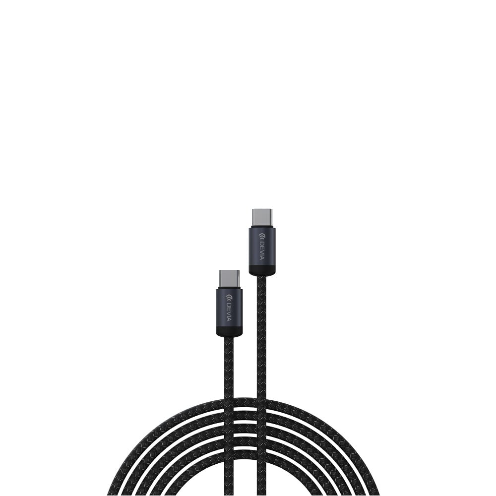 Devia USB 2.0 Cable USB-C male - USB-C 60W PD Μαύρο 1m