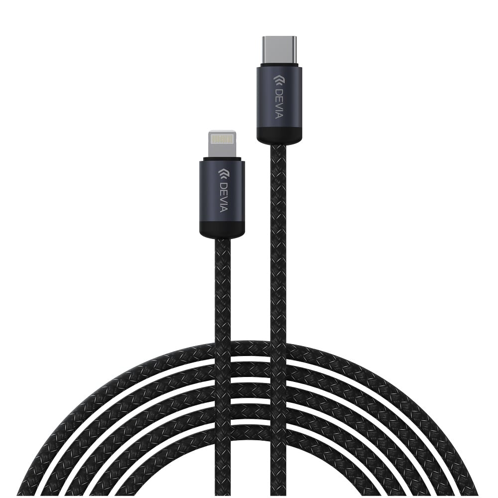 Devia USB-C to Lightning Cable 27W Μαύρο 1m (EC645)
