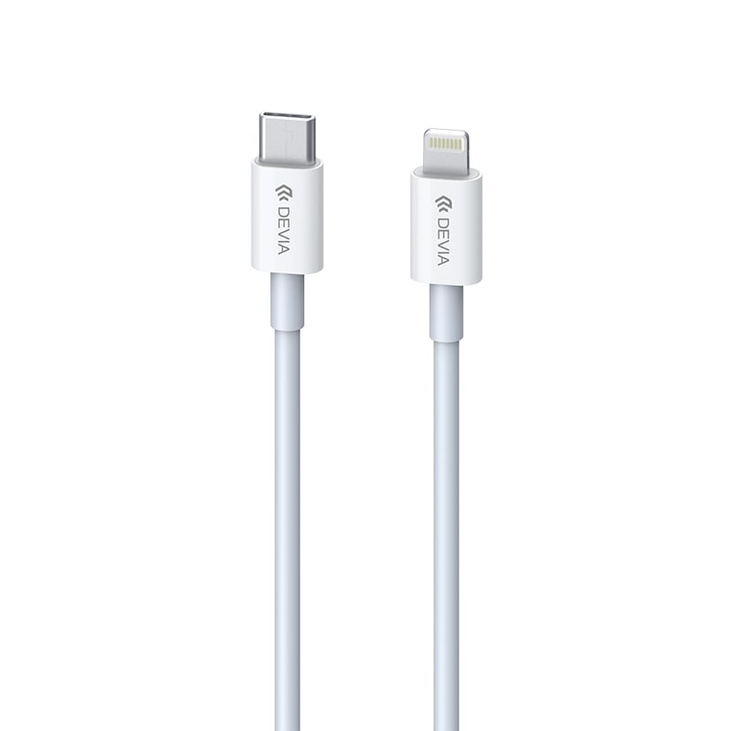 Devia USB-C to Lightning Cable 20W Λευκό 1m (DVCB-326868)