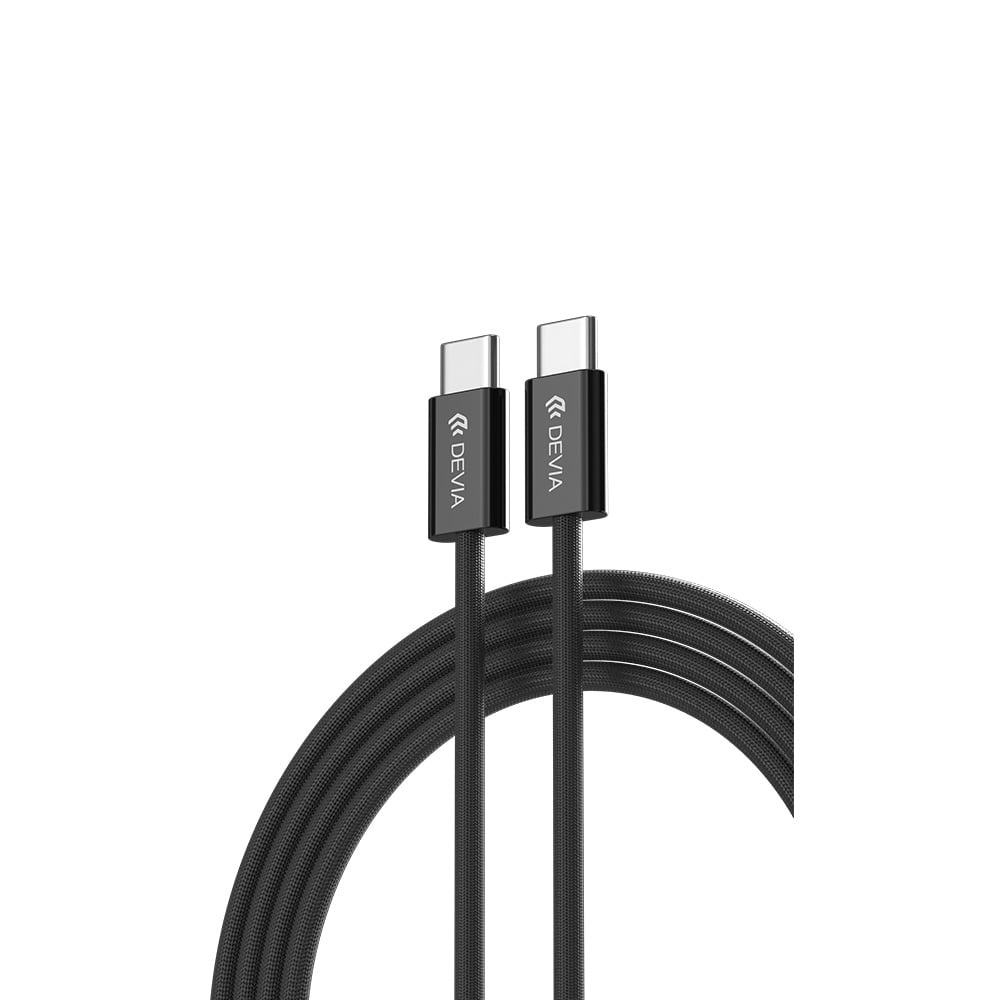 Devia EC325 USB 2.0 Cable USB-C male - USB-C 60W PD Μαύρο 1m