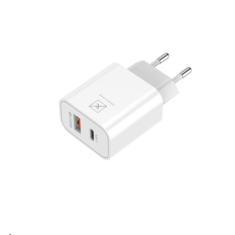 Maxximus Φορτιστής Χωρίς Καλώδιο με Θύρα USB-A και Θύρα USB-C 20W Power Delivery Λευκός