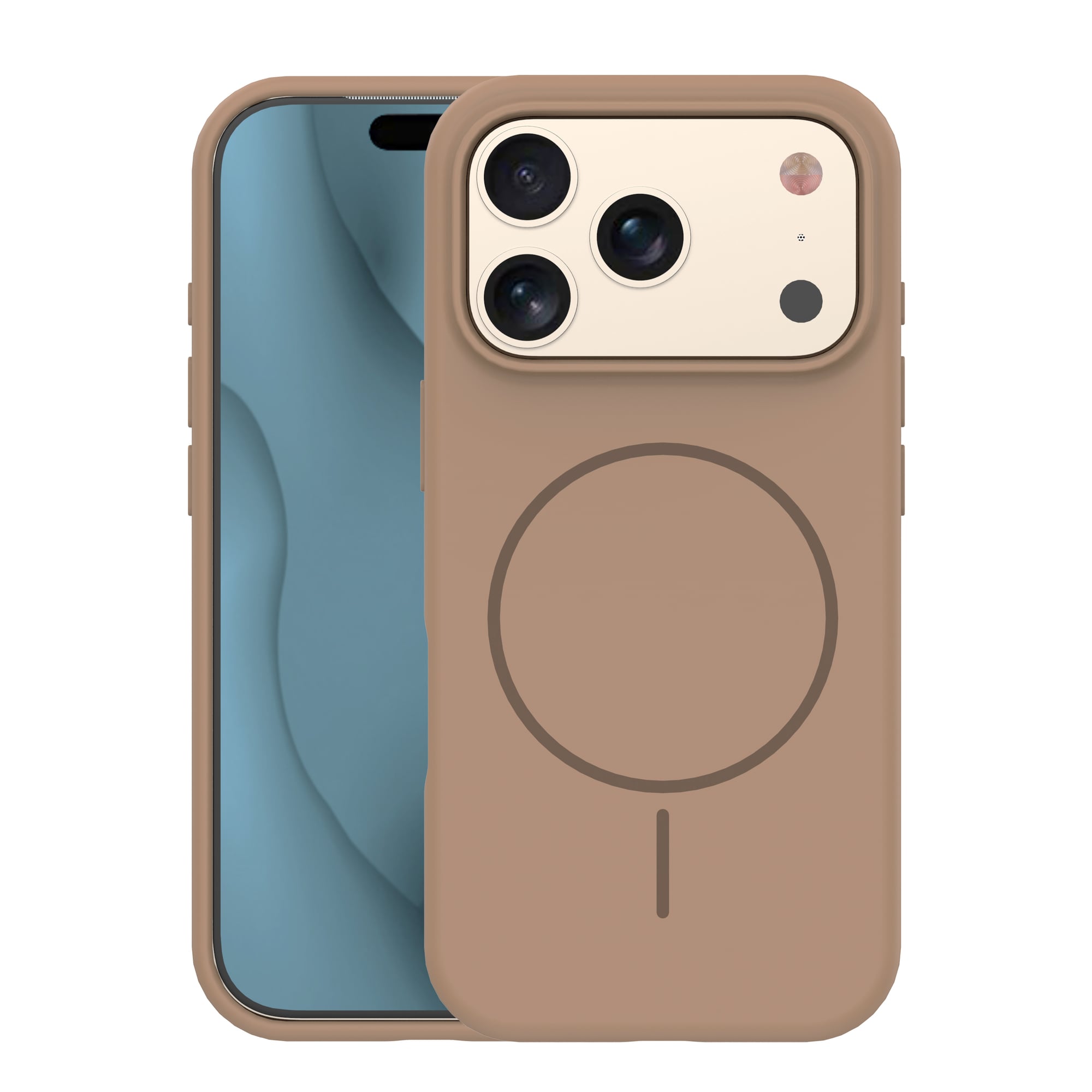 TelForceOne Silicone Thin Mag Back Cover Σιλικόνης Καφέ (iPhone 18 Pro / 17 Pro)