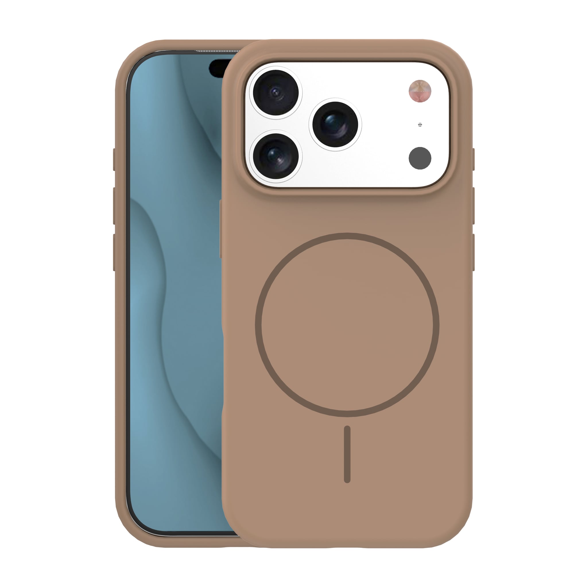 TelForceOne Silicone Thin Mag Back Cover Σιλικόνης Καφέ (iPhone 17 Pro Max)
