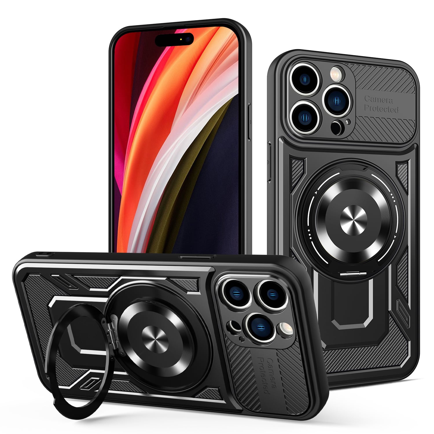 TelForceOne Defender Armor Mag 360 Full Cover Σιλικόνης / Πλαστικό Μαύρο (iPhone 14 Pro Max)