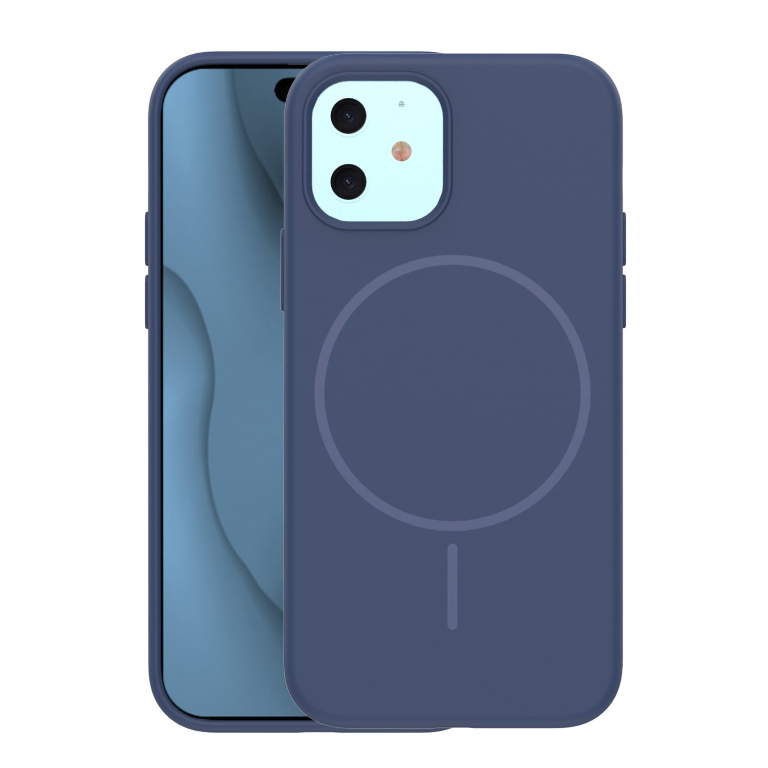 Thin Mag Back Cover Σιλικόνης Μπλε (iPhone 12 / 12 Pro)
