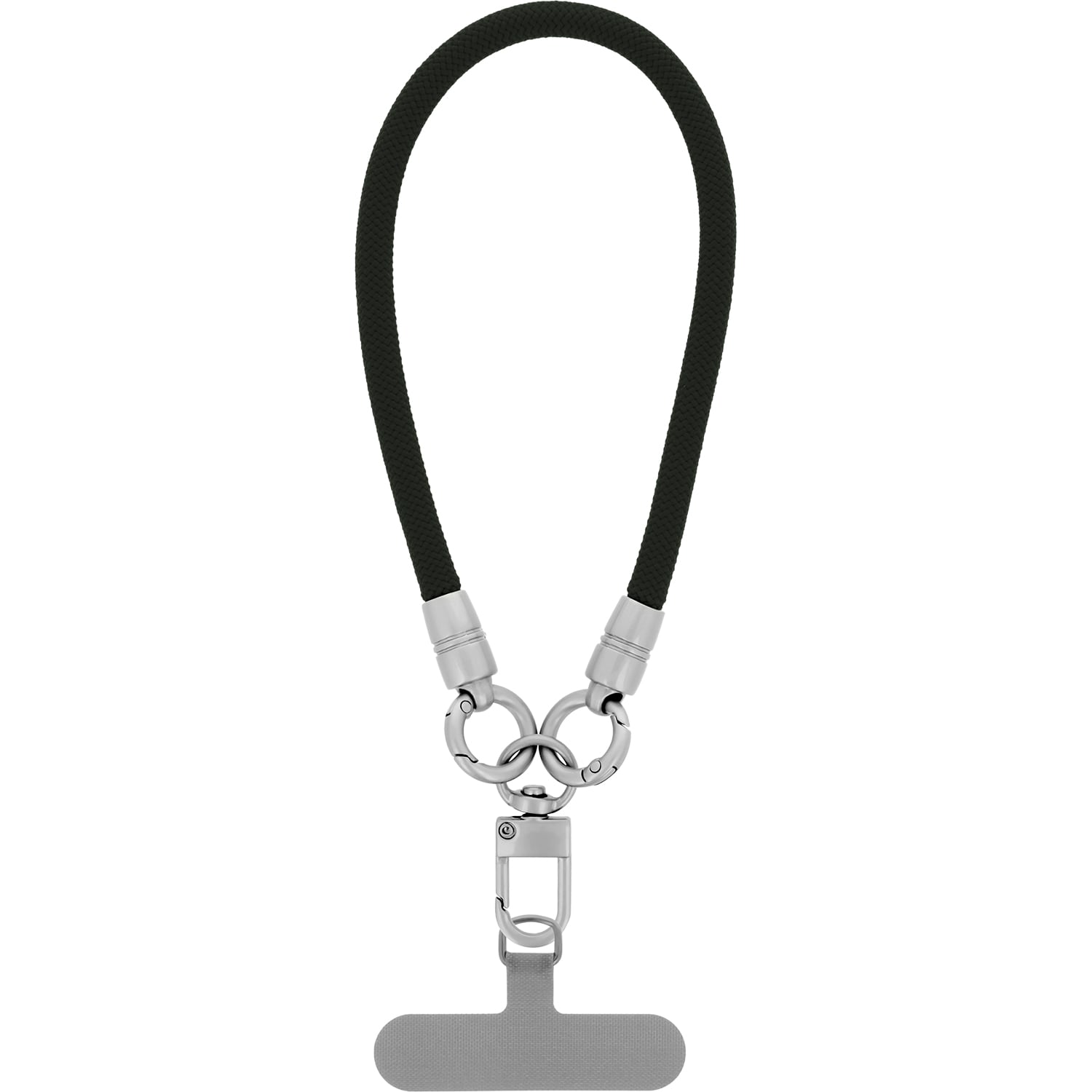 Λουράκι Λαιμού Στήριξης Θήκης Smartphone Universal Phone Strap Ultra Black
