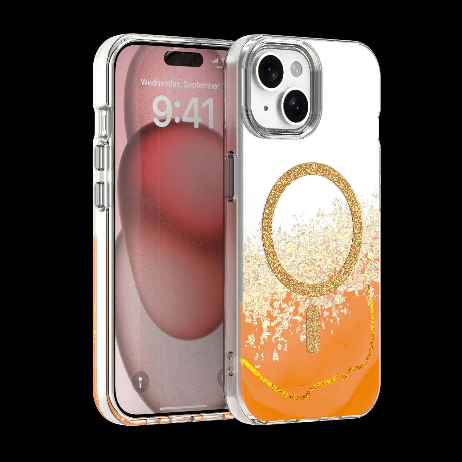 Epoxy Mag Back Cover Πορτοκαλί (iPhone 13)