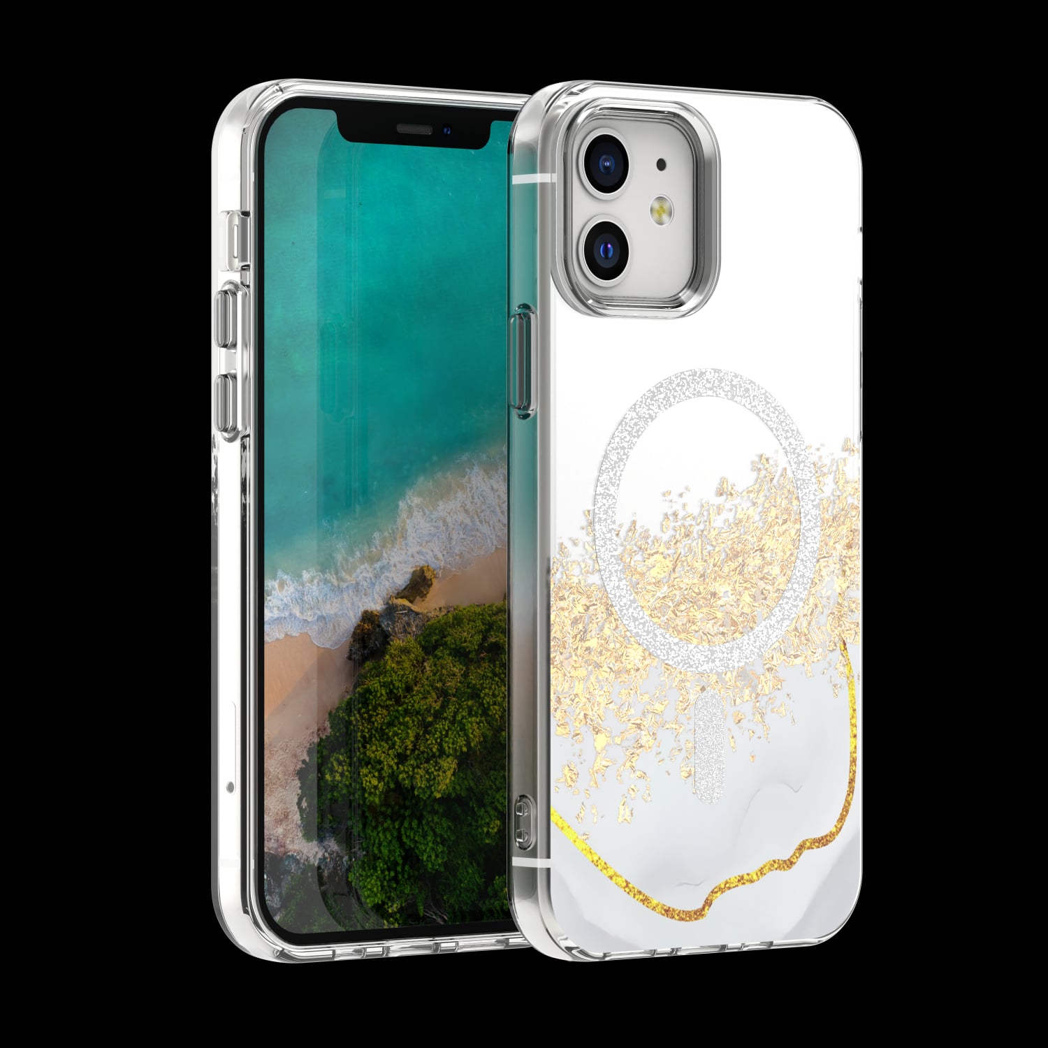 Epoxy Mag Back Cover Λευκό (iPhone 12 / 12 Pro)