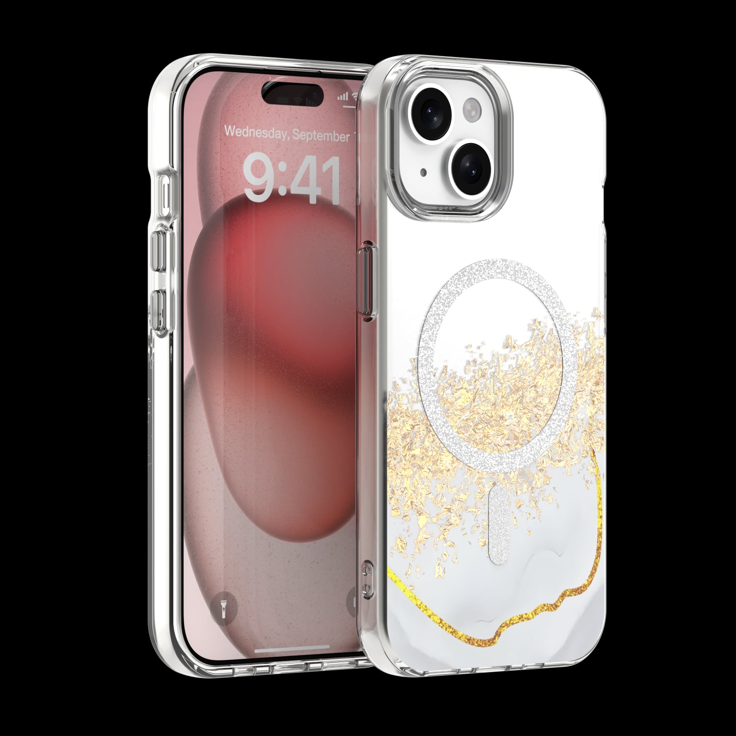 Epoxy Mag Back Cover Λευκό (iPhone 15)