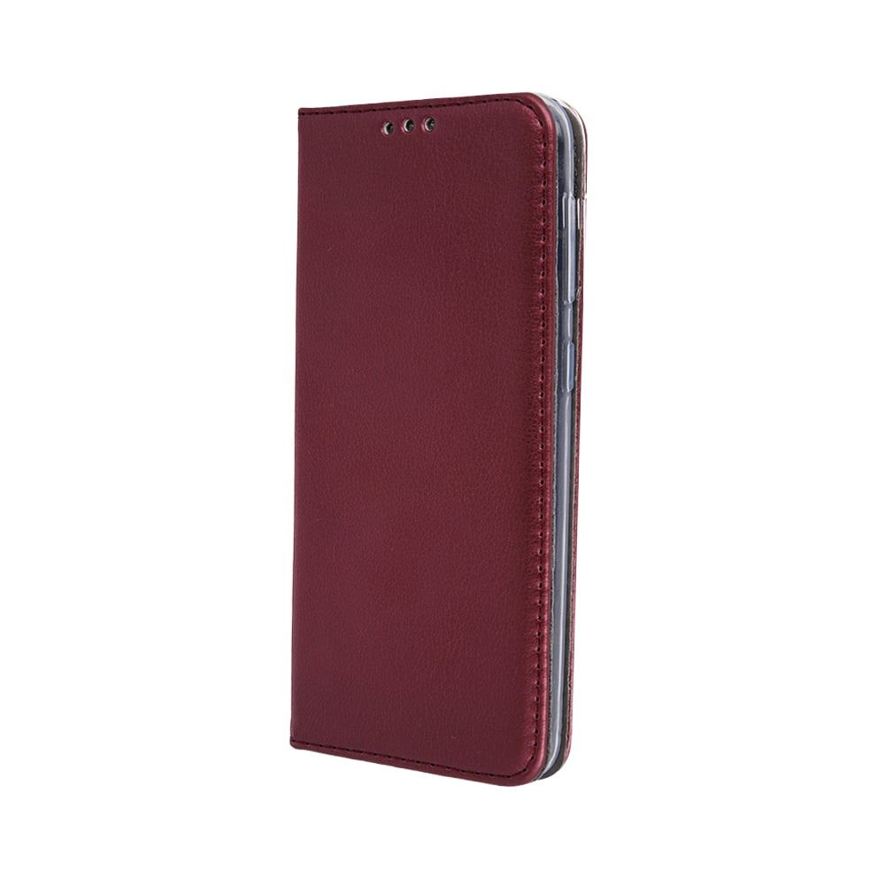 Smart Book Δερματίνης / Σιλικόνης Μπορντό (Motorola Moto G06)
