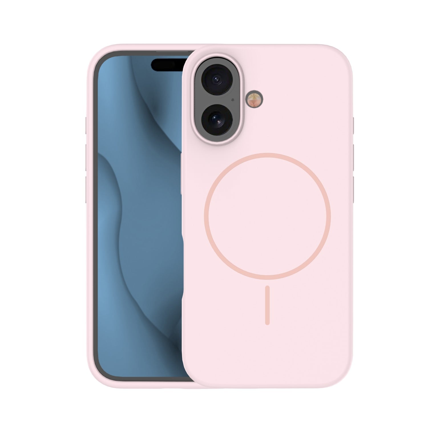 TelForceOne Silicone Thin Mag Back Cover Σιλικόνης Ροζ (iPhone 16)