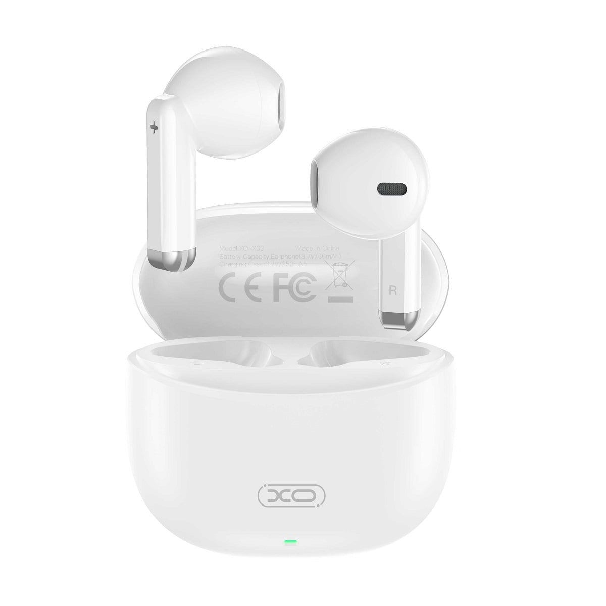 XO X33 Tws In-ear Bluetooth Handsfree Ακουστικά με Θήκη Φόρτισης Λευκά