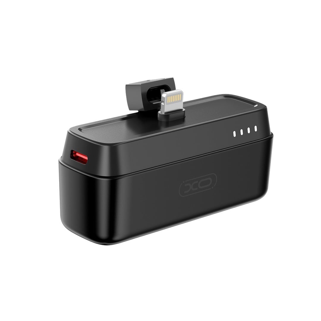 XO PR244 Lightning Power Bank 5000mAh 20W με Θύρα USB-C Quick Charge 2.0 / Quick Charge 3.0 Μαύρο