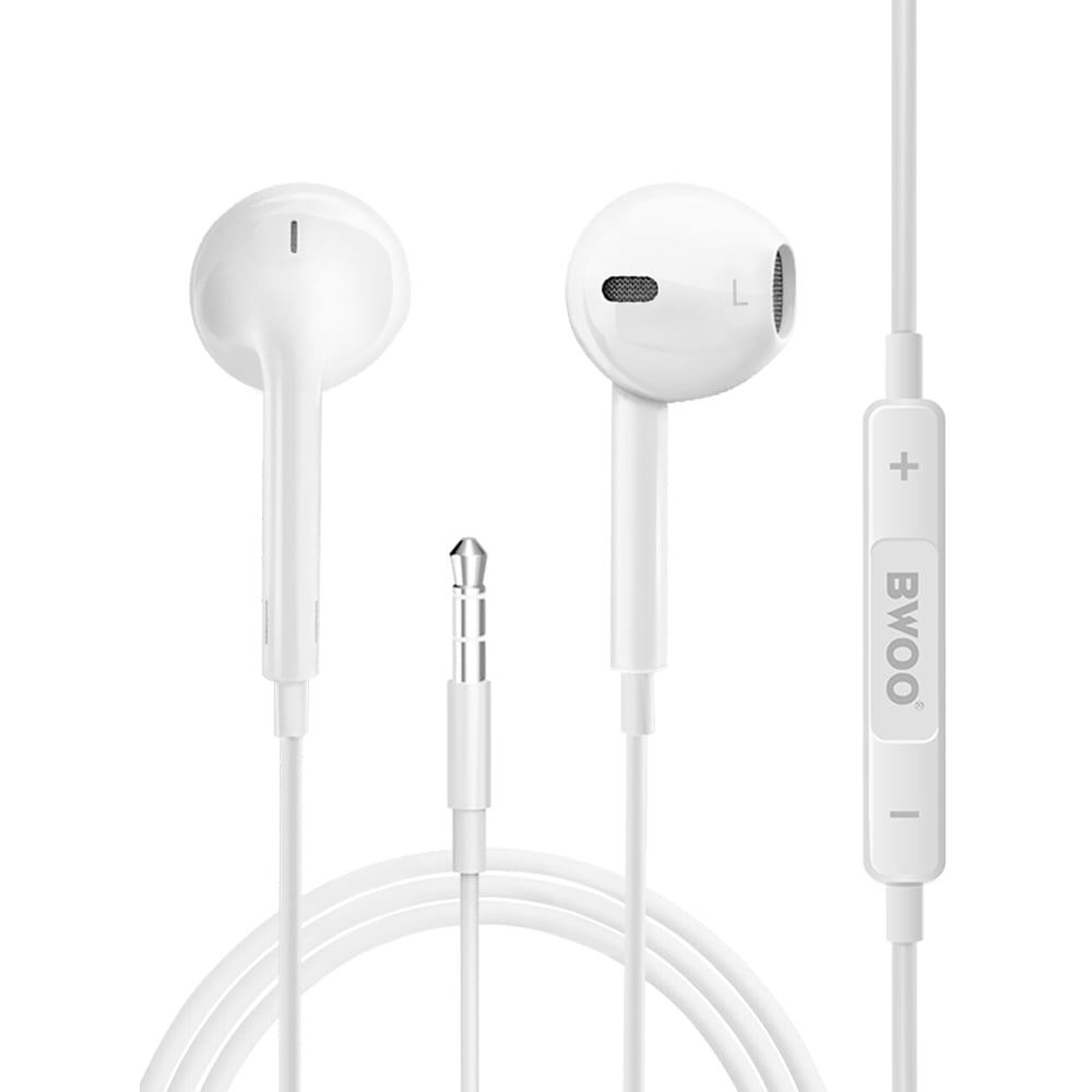 BWOO BO-HF05 In-ear Handsfree Ακουστικά με Βύσμα 3.5mm Λευκό