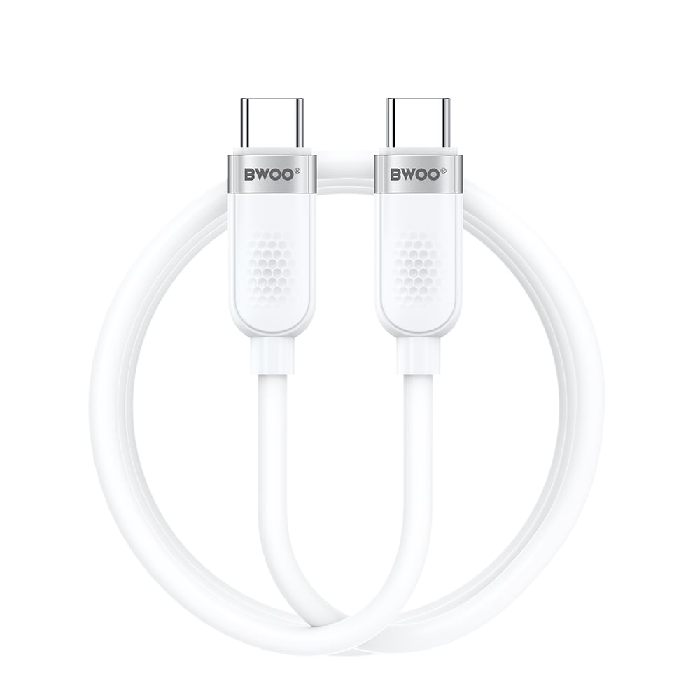 BWOO USB 2.0 Cable USB-C male - USB-C / USB-A 100W Λευκό 1m