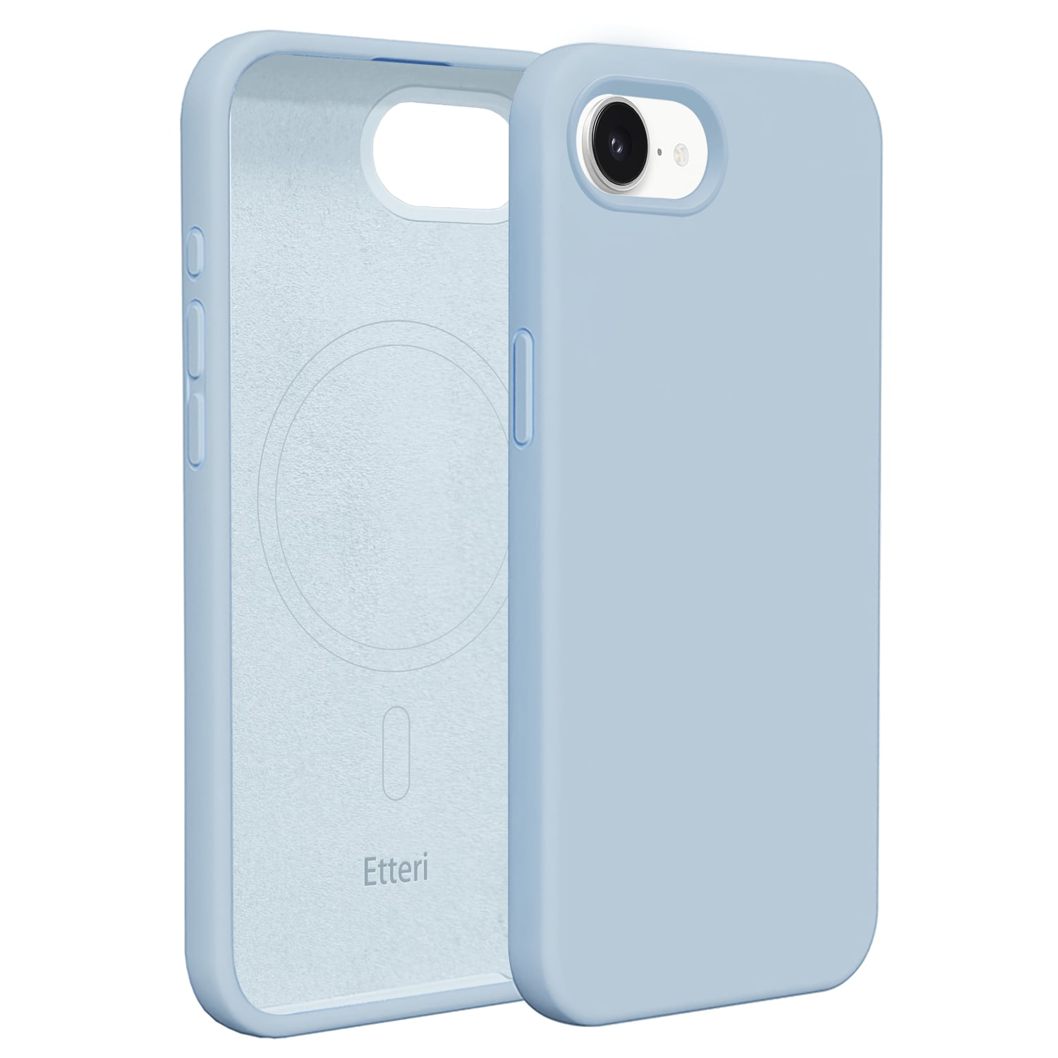 Etteri Back Cover Σιλικόνης / Tempered Glass Γαλάζιο (iPhone 17e / 16e)