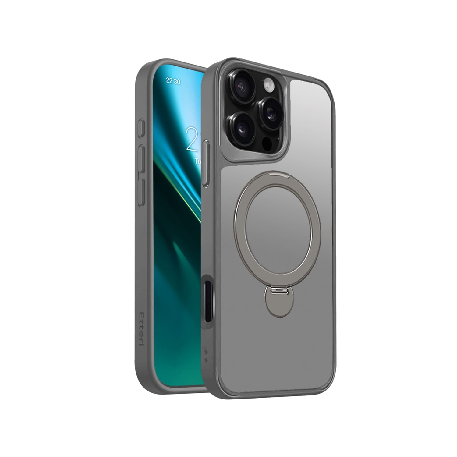 Etteri Back Cover Σιλικόνης / Πλαστικό Γκρι (iPhone 17 Pro Max)