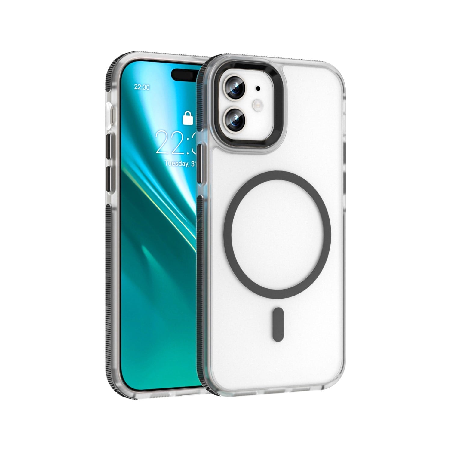 Etteri Icy Mag Back Cover Σιλικόνης / Πλαστικό Μαύρο (iPhone 12 / 12 Pro)