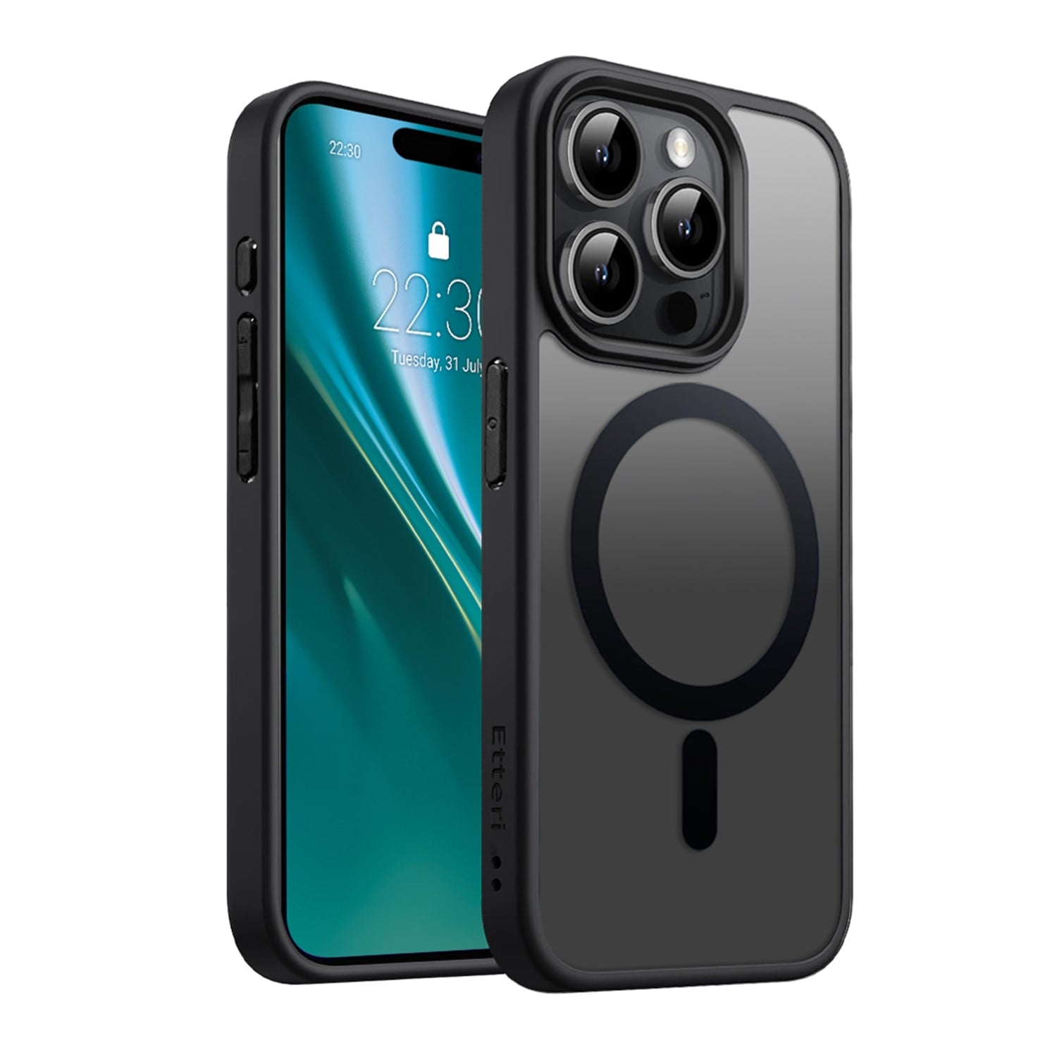 Etteri Back Cover Σιλικόνης / Πλαστικό Μαύρο (iPhone 14 Pro)
