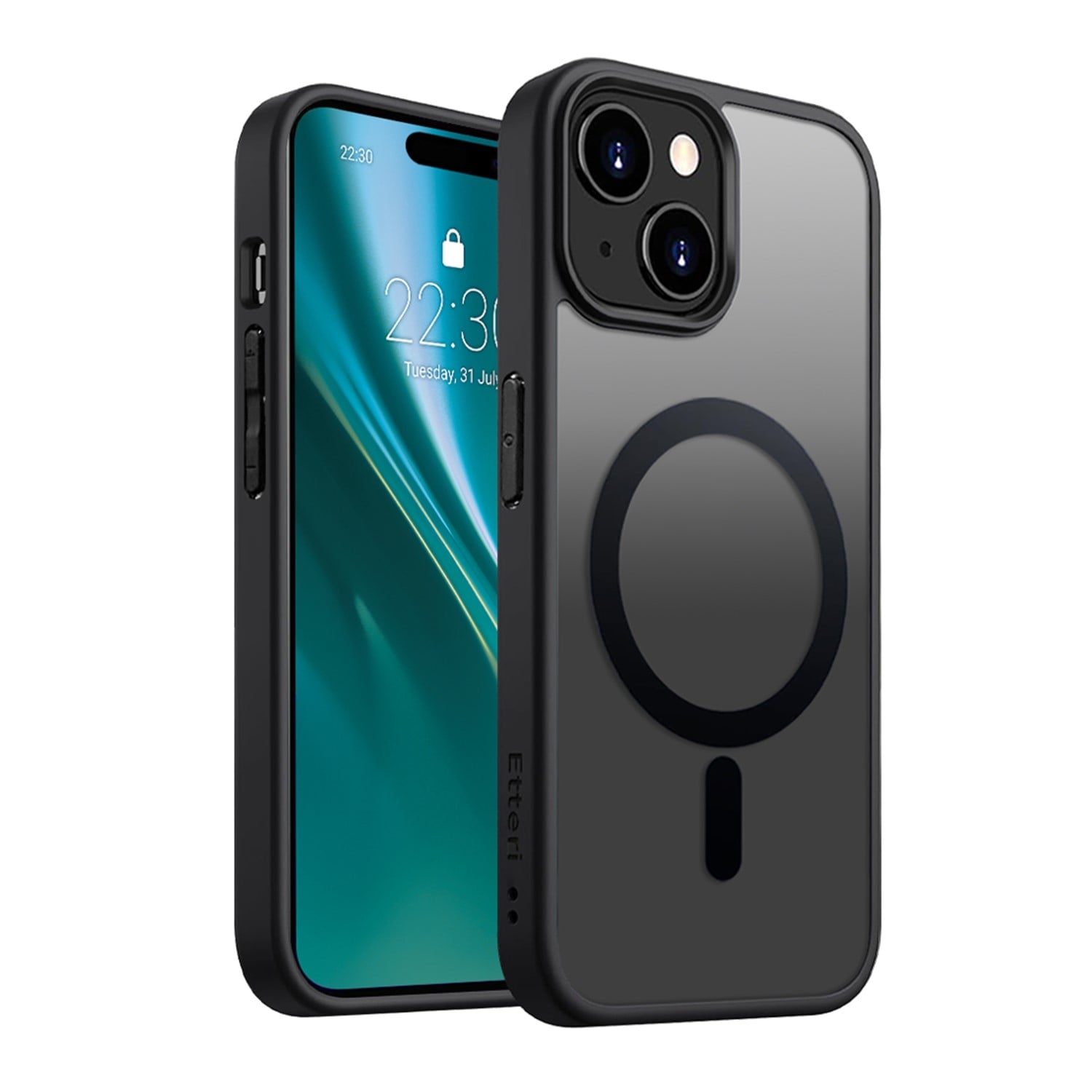 Etteri Back Cover Σιλικόνης / Πλαστικό Μαύρο (iPhone 15)