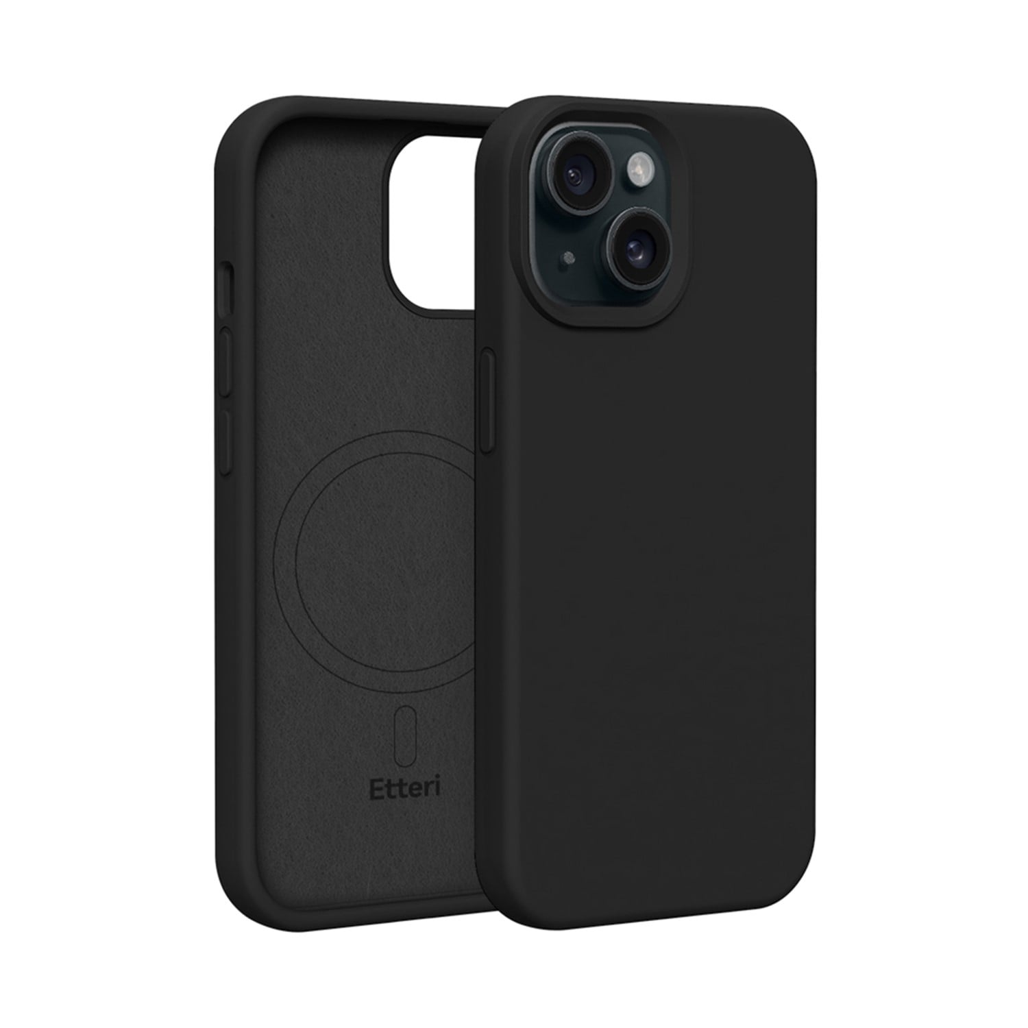Etteri Back Cover Σιλικόνης / Tempered Glass Μαύρο (iPhone 13)