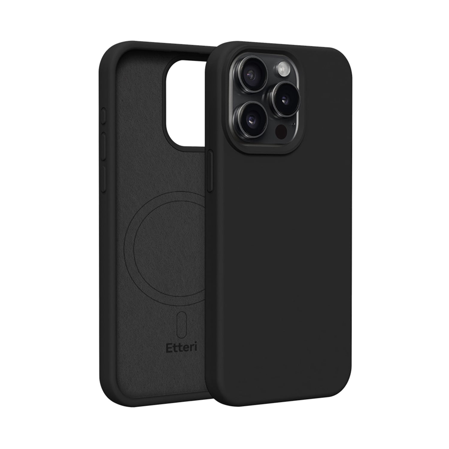 Etteri Back Cover Σιλικόνης Μαύρο (iPhone 15 Pro Max)