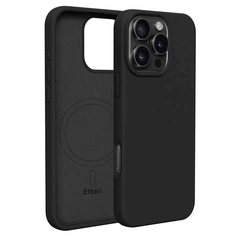 Etteri Back Cover Σιλικόνης Μαύρο (iPhone 16 Pro)