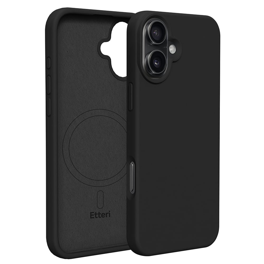 Etteri Back Cover Σιλικόνης Μαύρο (iPhone 16 Plus)