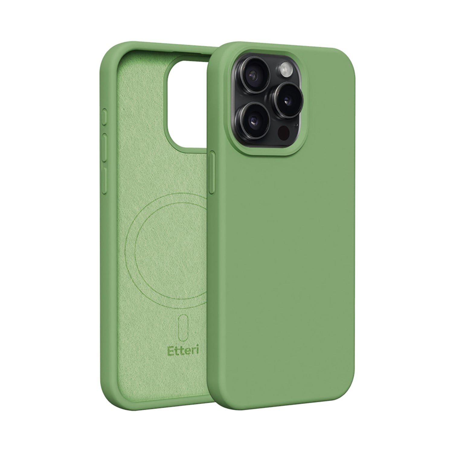 Etteri Back Cover Σιλικόνης Πράσινο (iPhone 15 Pro)