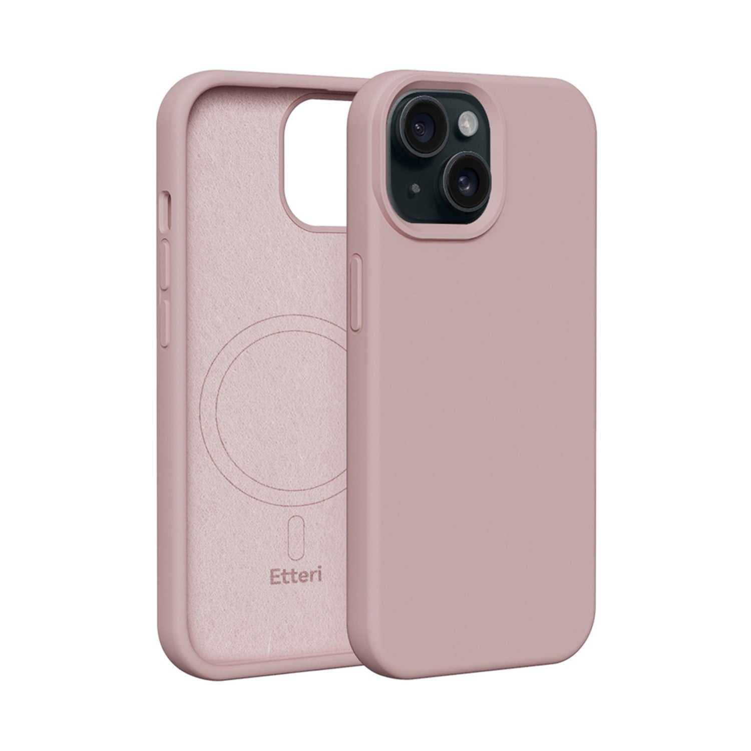 Etteri Back Cover Σιλικόνης Ροζ (iPhone 15)