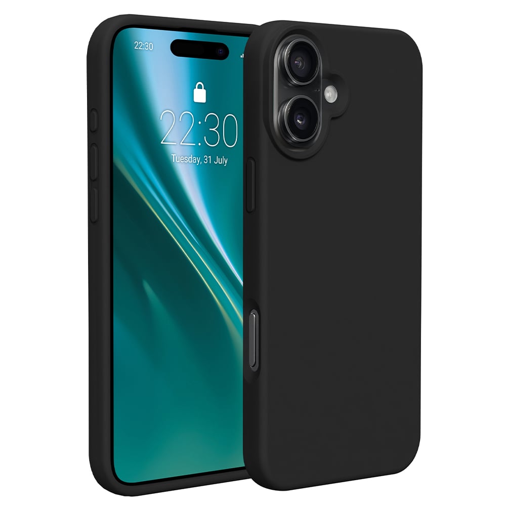 Etteri Back Cover Σιλικόνης Μαύρο (iPhone 16 Plus)