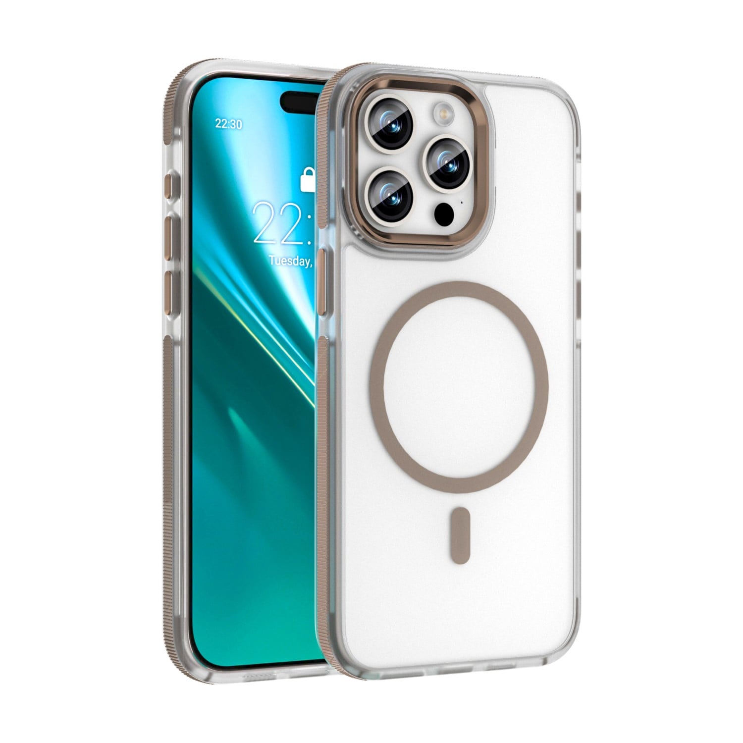 Etteri Icy Mag Back Cover Σιλικόνης / Πλαστικό Χρυσό (iPhone 15 Pro)