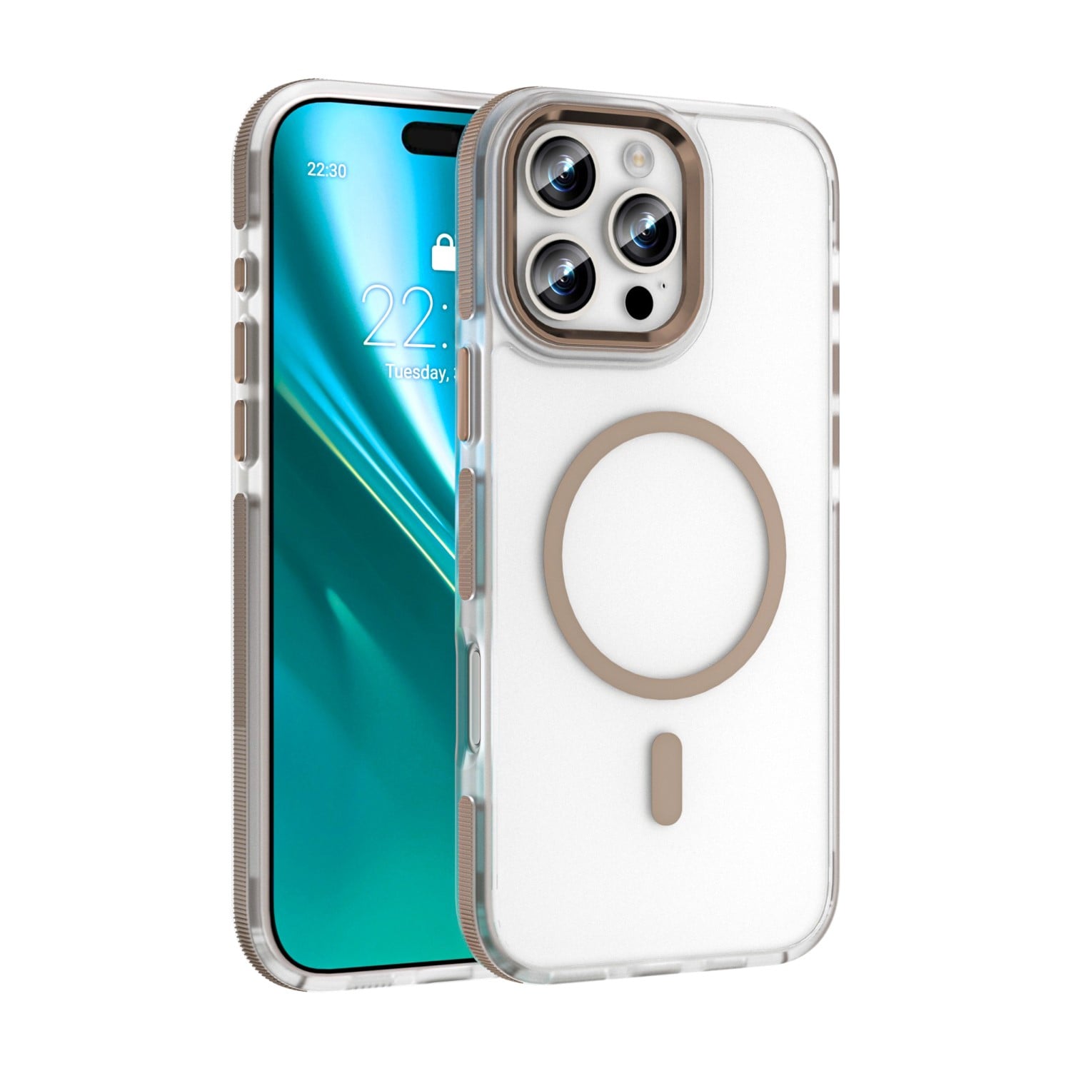 Etteri Icy Mag Back Cover Σιλικόνης / Πλαστικό Χρυσό (iPhone 16 Pro)