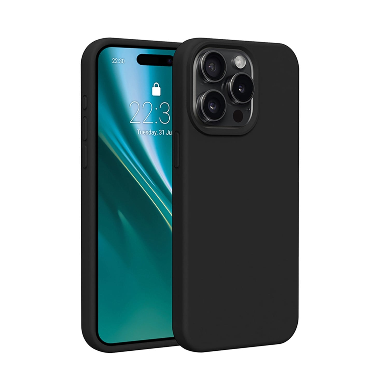 Etteri Back Cover Σιλικόνης Μαύρο (iPhone 15 Pro Max)