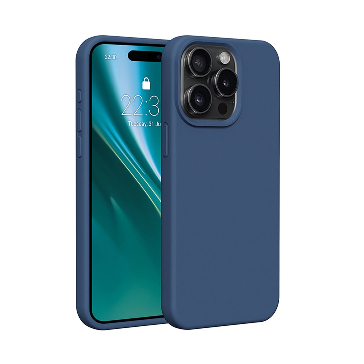 Back Cover Σιλικόνης Μπλε (iPhone 15 Pro Max)