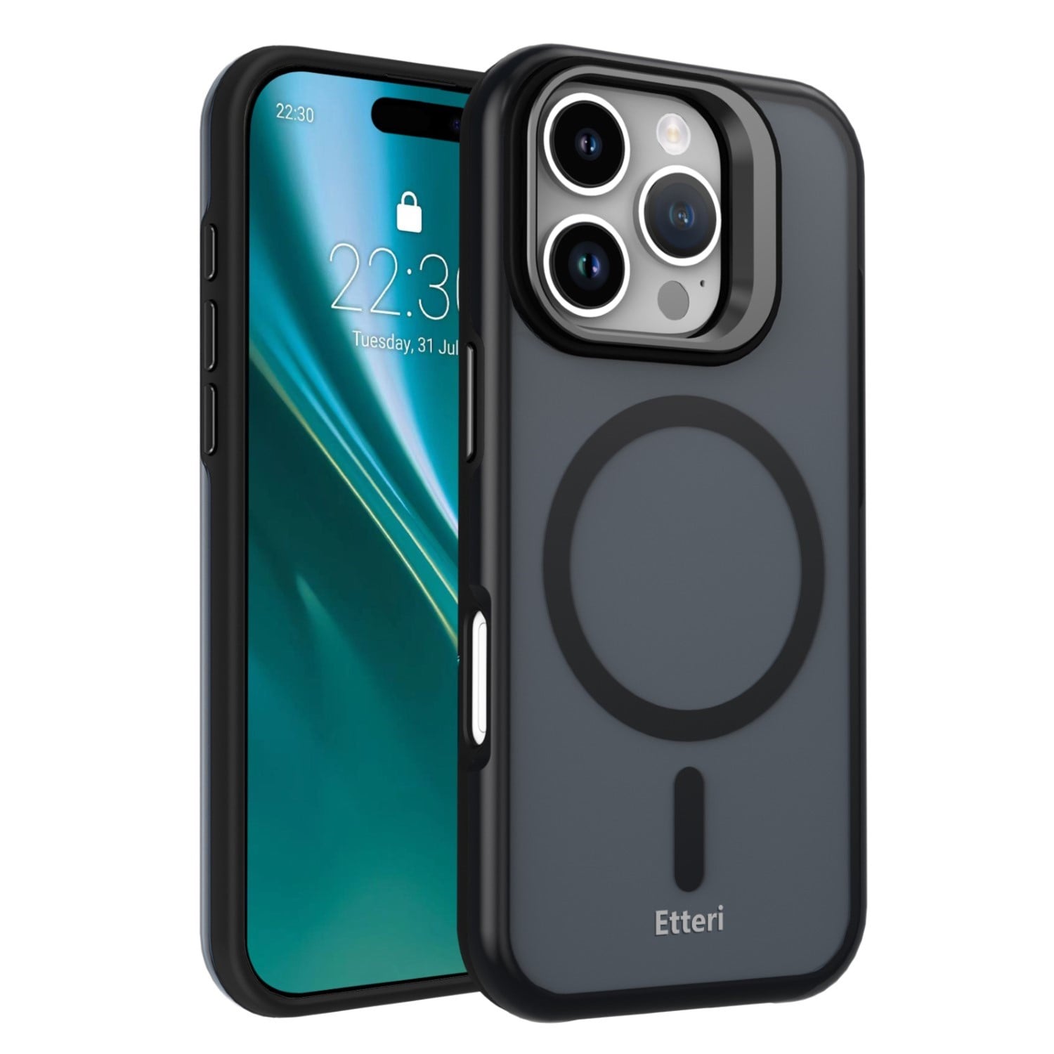 Etteri Back Cover Σιλικόνης Μαύρο (iPhone 16 Pro Max)