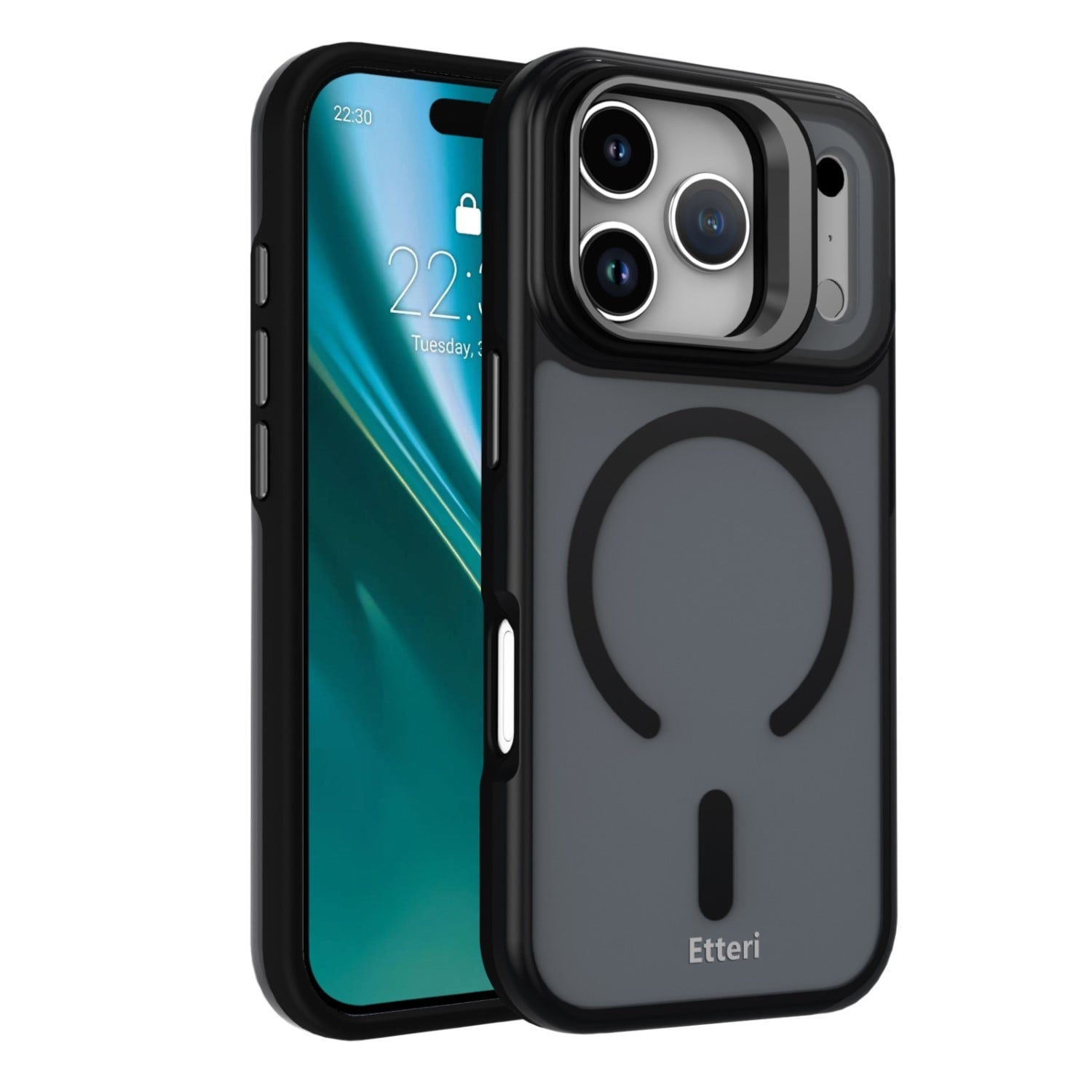 Etteri Back Cover Σιλικόνης Μαύρο (iPhone 17 Pro)