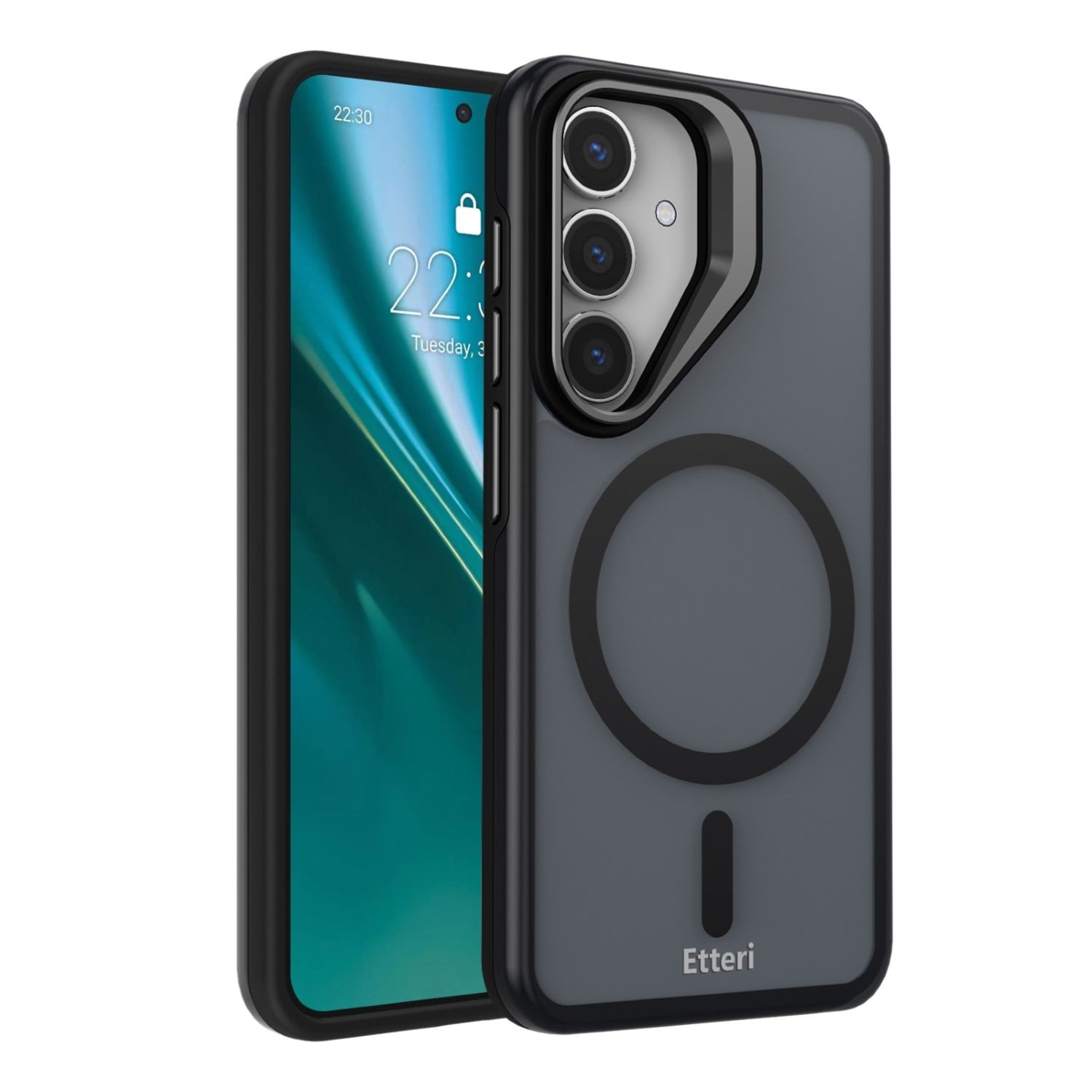 Etteri Back Cover Σιλικόνης Μαύρο (Galaxy S25)