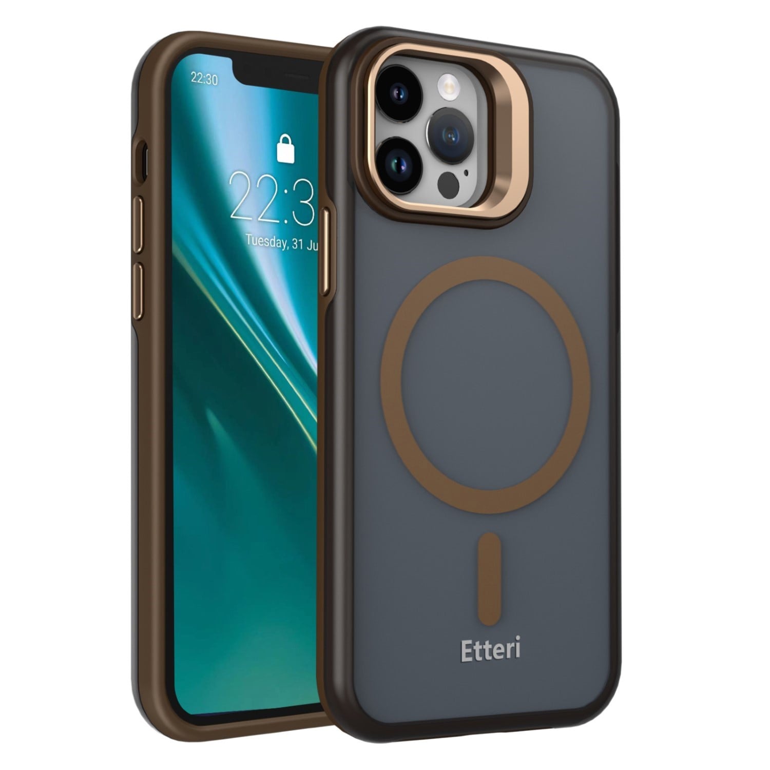 Etteri Back Cover Σιλικόνης Καφέ (iPhone 12 / 12 Pro)