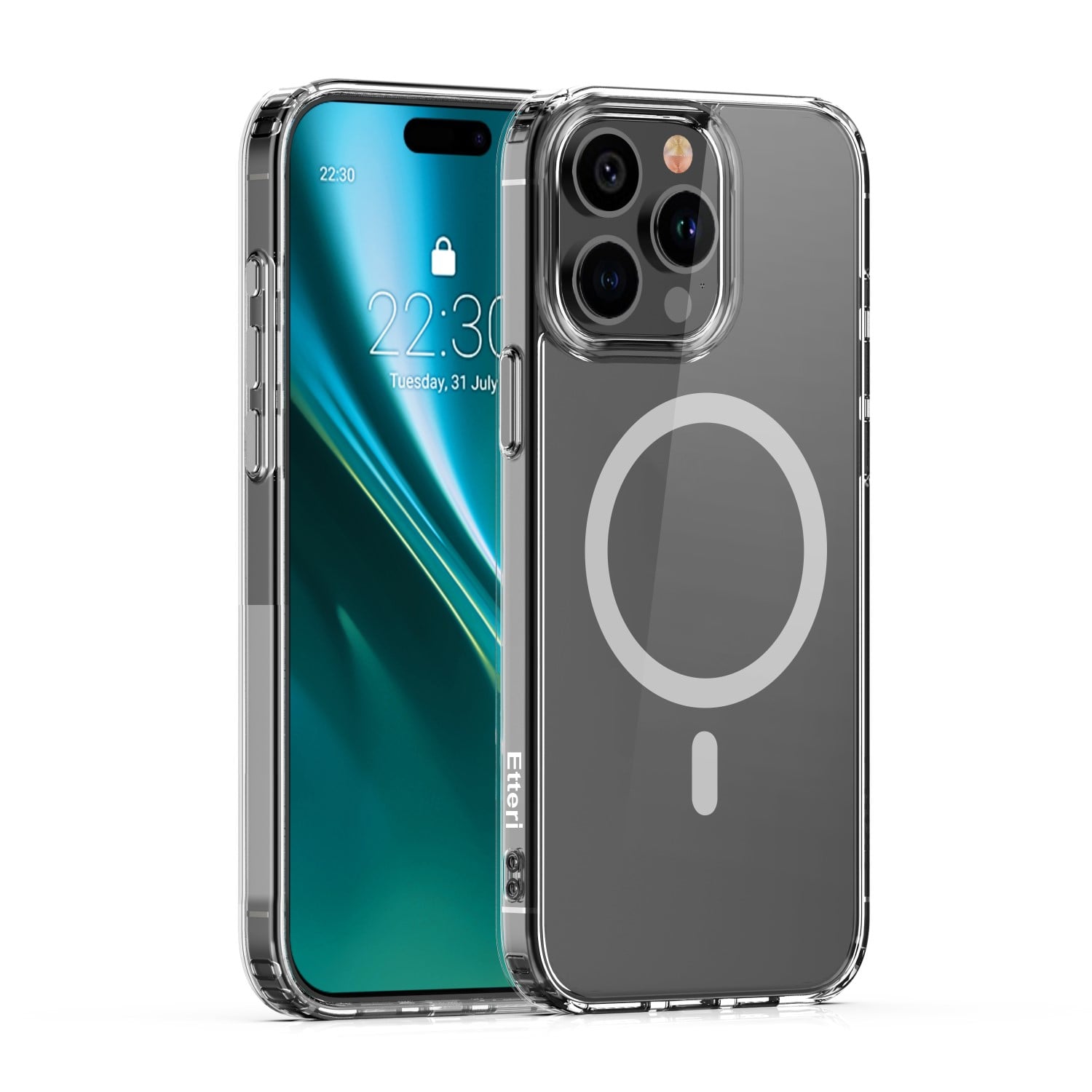 Etteri Color Mag Back Cover Σιλικόνης / Πλαστικό Γκρι (iPhone 12 / 12 Pro)