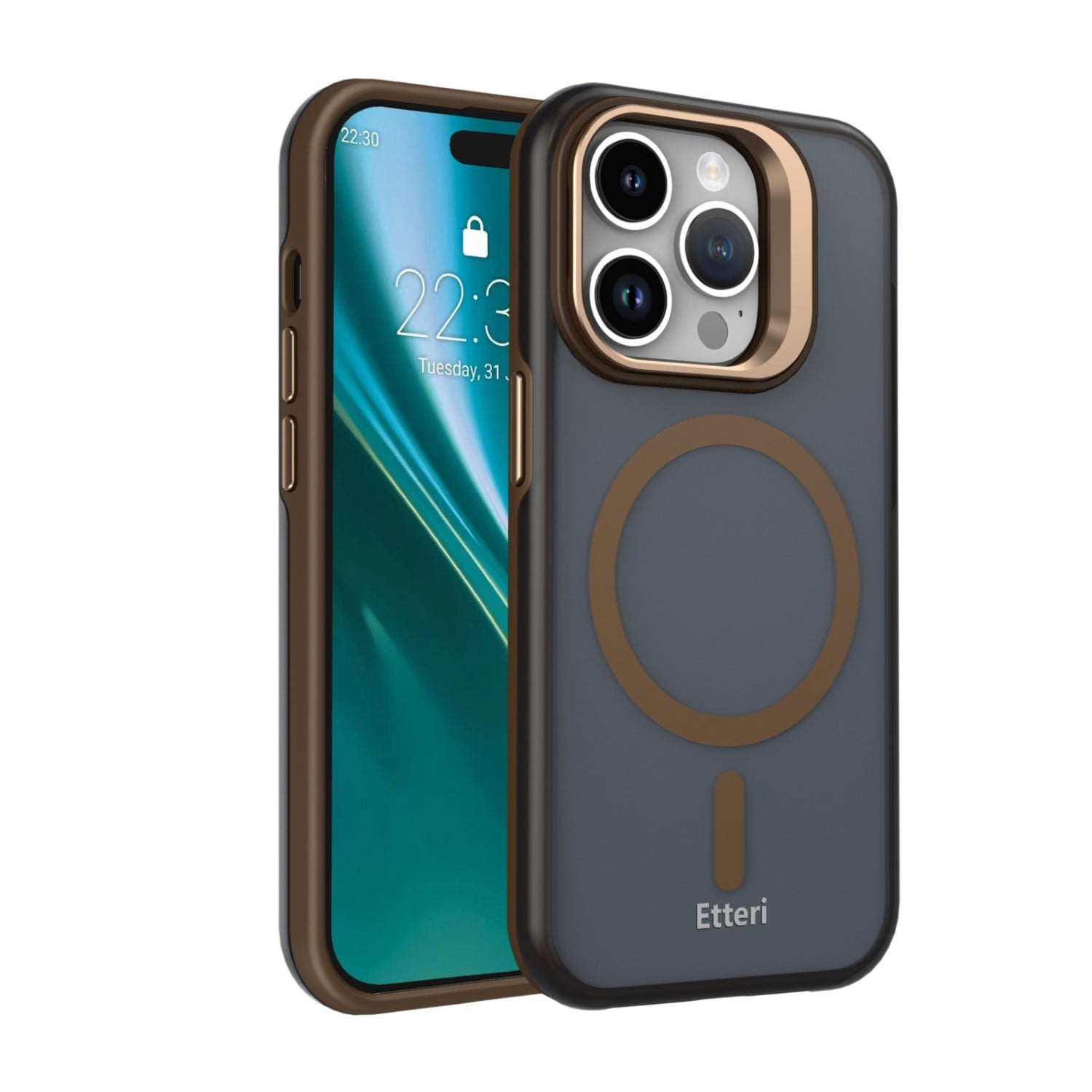 Etteri Morning Fog Back Cover Σιλικόνης Καφέ (iPhone 15 Pro)