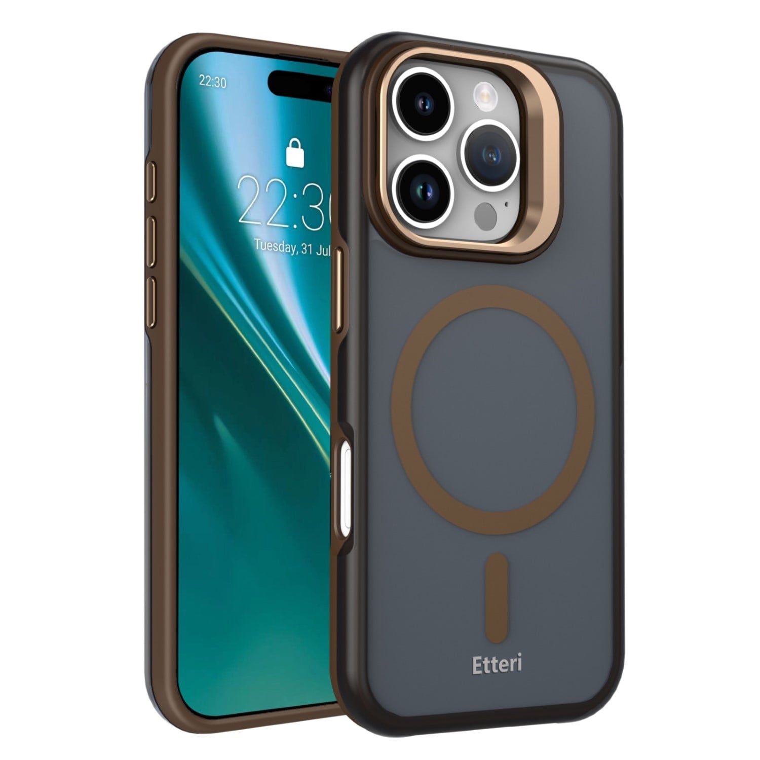 Etteri Back Cover Σιλικόνης Καφέ (iPhone 16 Pro)