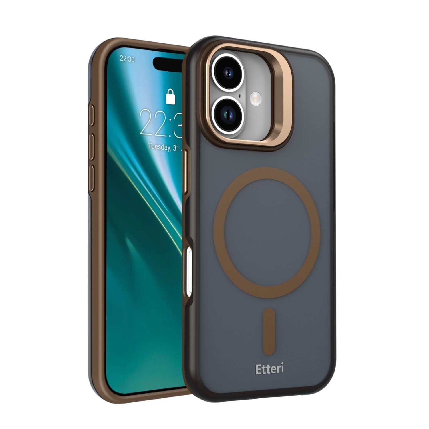 Etteri Back Cover Σιλικόνης Καφέ (iPhone 17)
