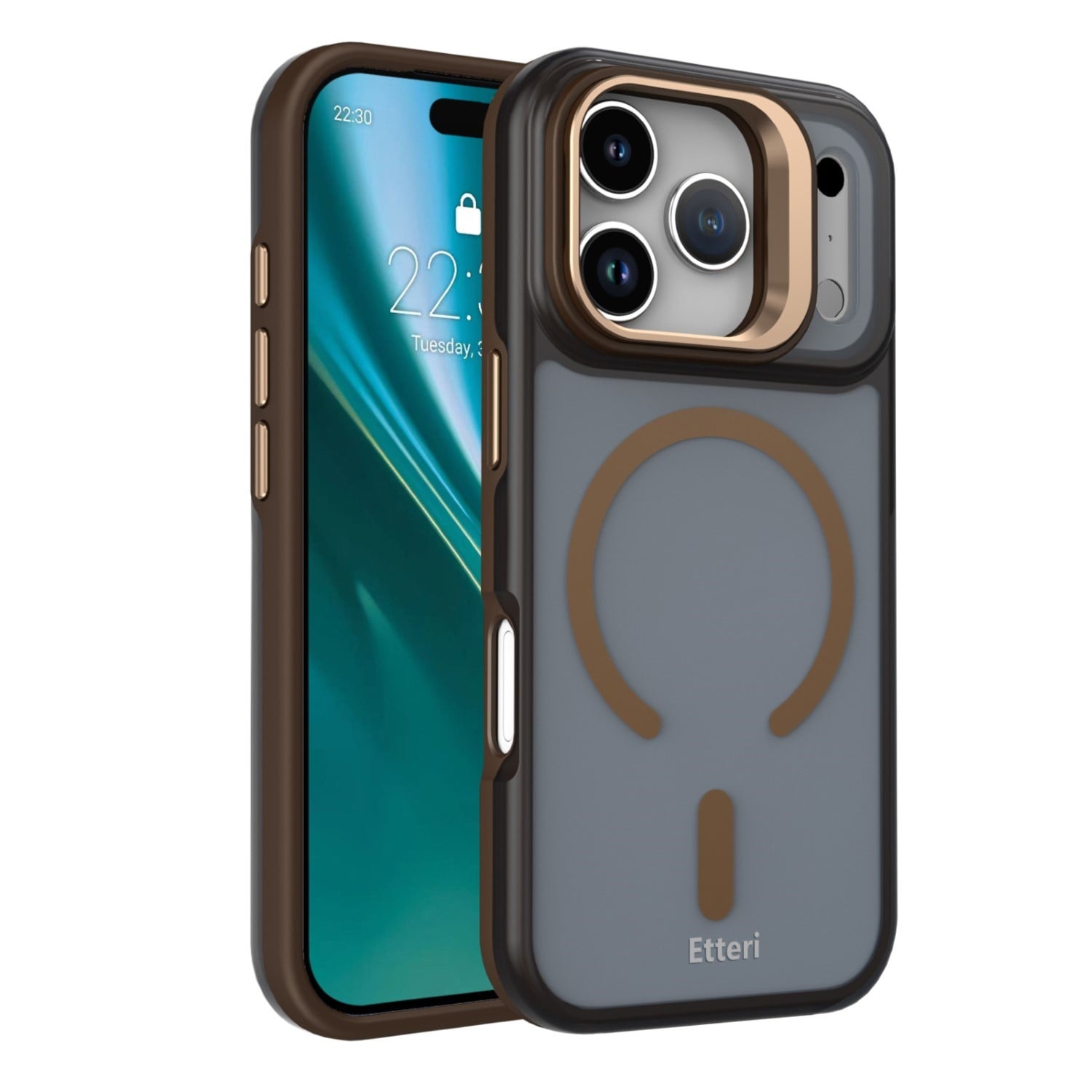 Etteri Back Cover Σιλικόνης Καφέ (iPhone 17 Pro)