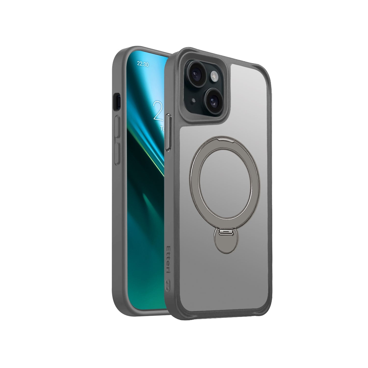 Etteri Back Cover Σιλικόνης / Πλαστικό Γκρι (iPhone 15)