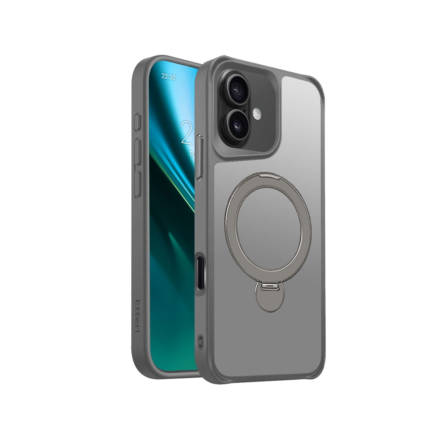 Etteri Back Cover Σιλικόνης / Πλαστικό Γκρι (iPhone 16)